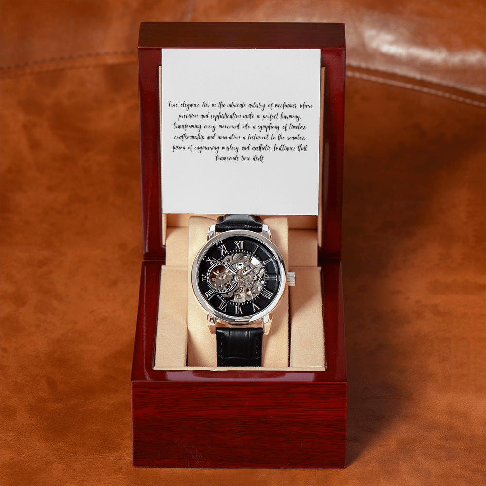 Luxury open work watch
