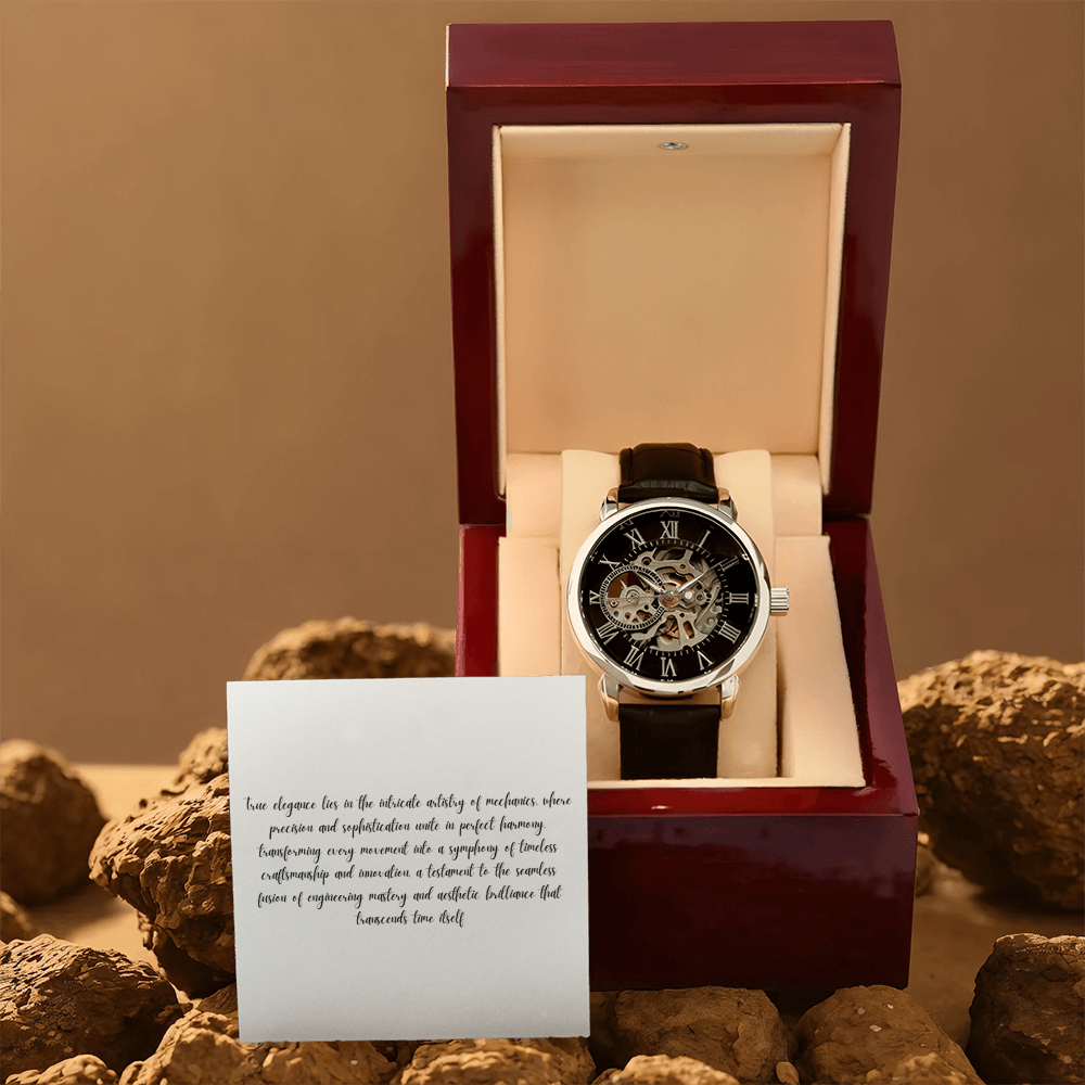 Luxury open work watch