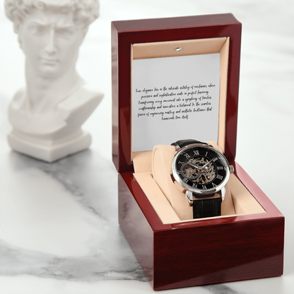 Luxury open work watch