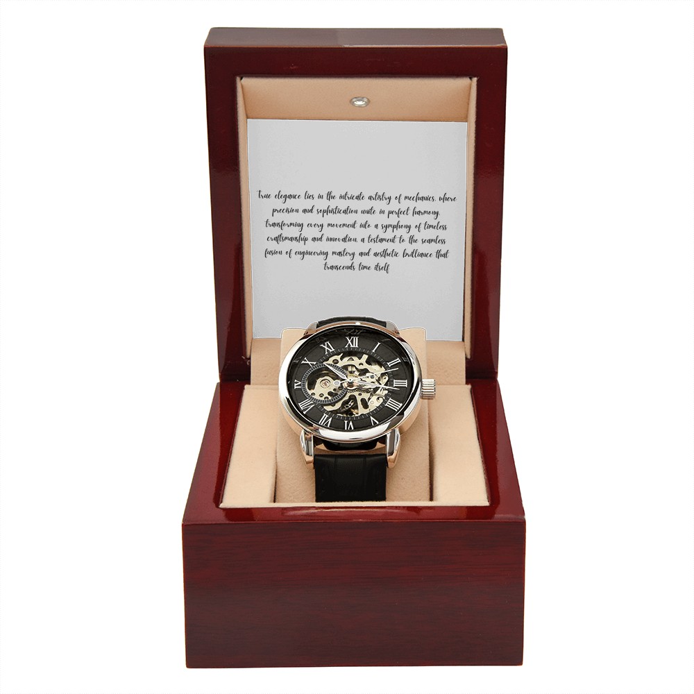 Luxury open work watch