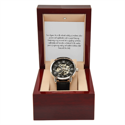 Luxury open work watch
