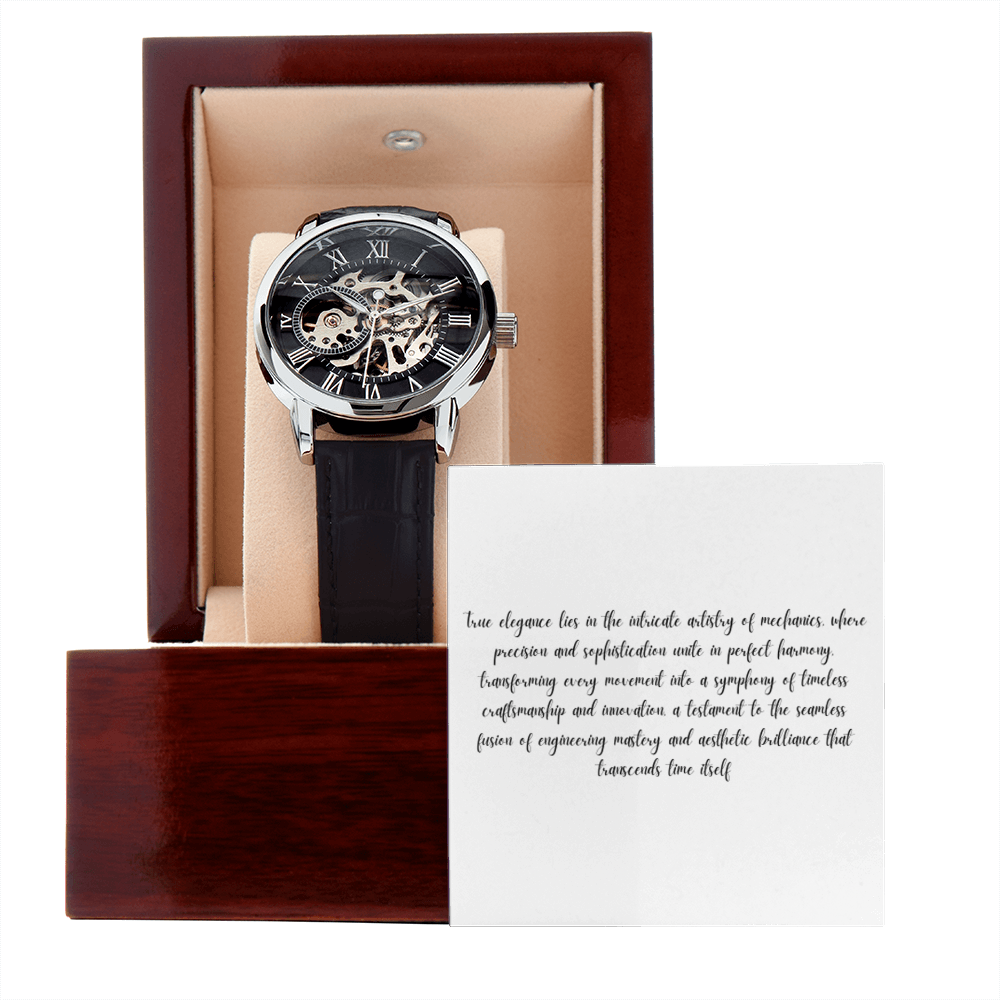 Luxury open work watch