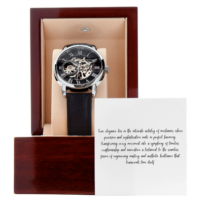 Luxury open work watch