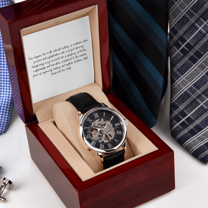 Luxury open work watch