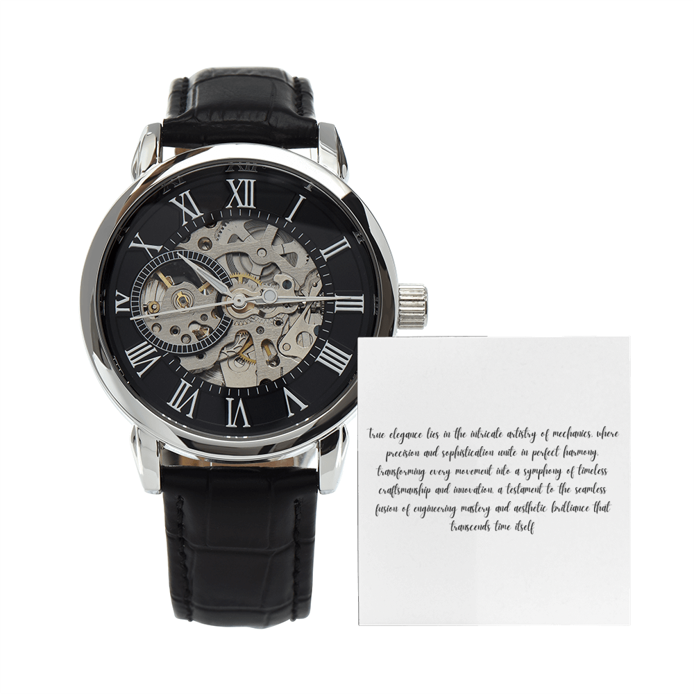 Luxury open work watch