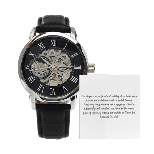 Luxury open work watch