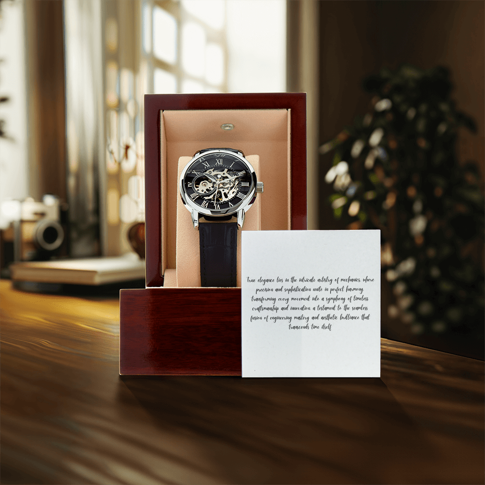 Luxury open work watch
